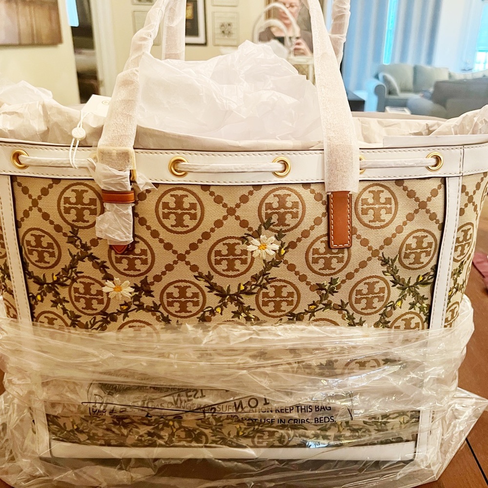 Tory Burch Jacquard Embroidered Tote… sold out online and in stores!